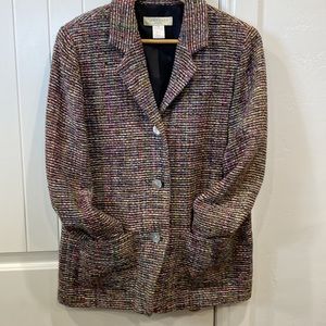 Appleseeds Blazer Jacket Rainbow Tweed Size 14P